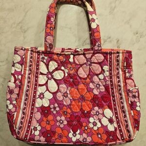 Vera Bradley Petal Power Pink Pattern Small Tote Purse